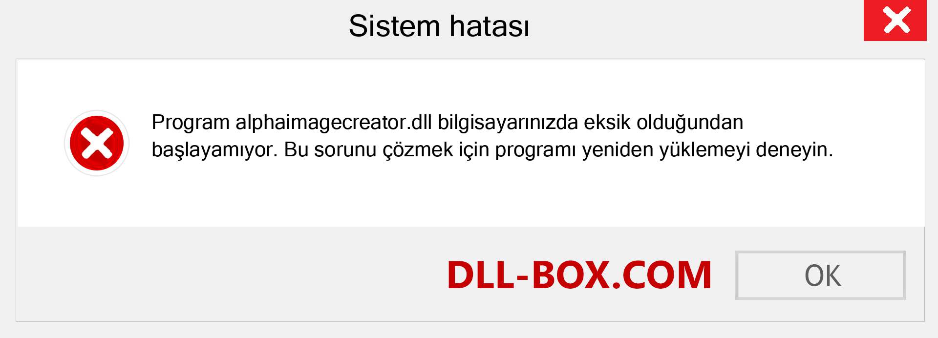 alphaimagecreator.dll dosyası eksik mi? Windows 7, 8, 10 için İndirin - Windows'ta alphaimagecreator dll Eksik Hatasını Düzeltin, fotoğraflar, resimler